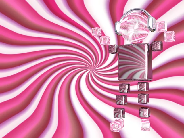 HeadPhone Girl with chrome clothes