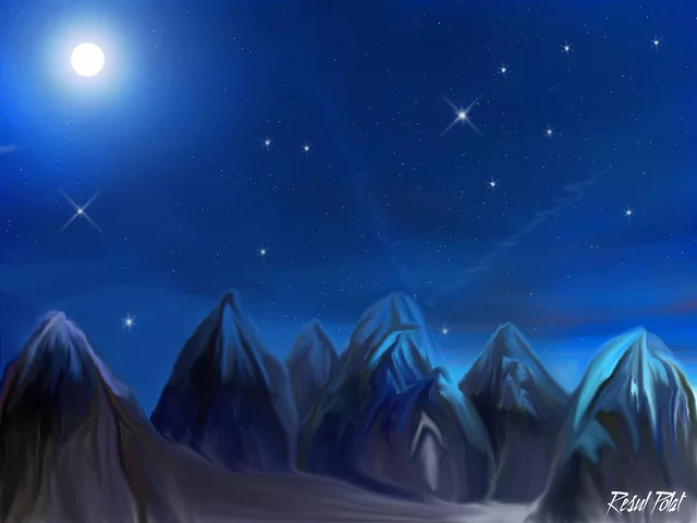Peacefull Mountains by night