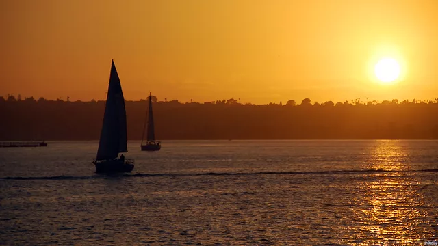 Sunset on San Diego Harbor