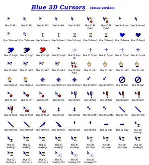 Blue 3D Small Cursors
