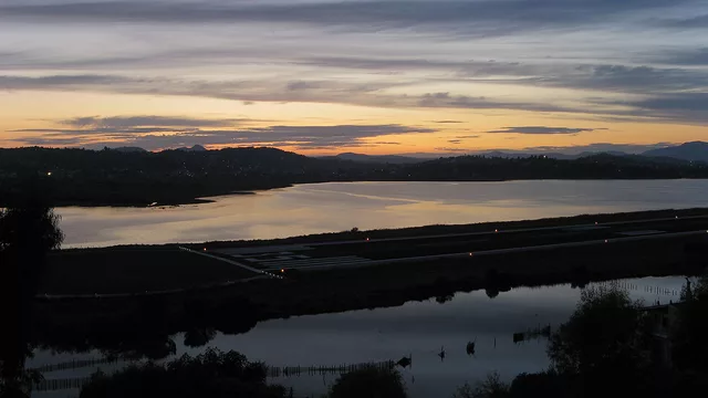 Dusk over the airport