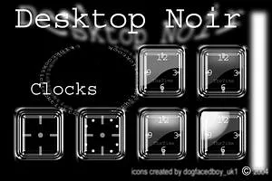 Desktop Noir Clock Pack1