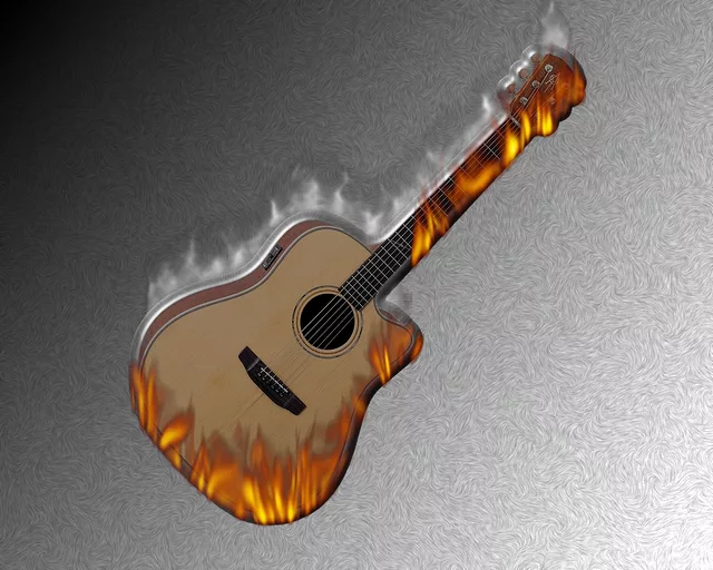 Flaming Guitar