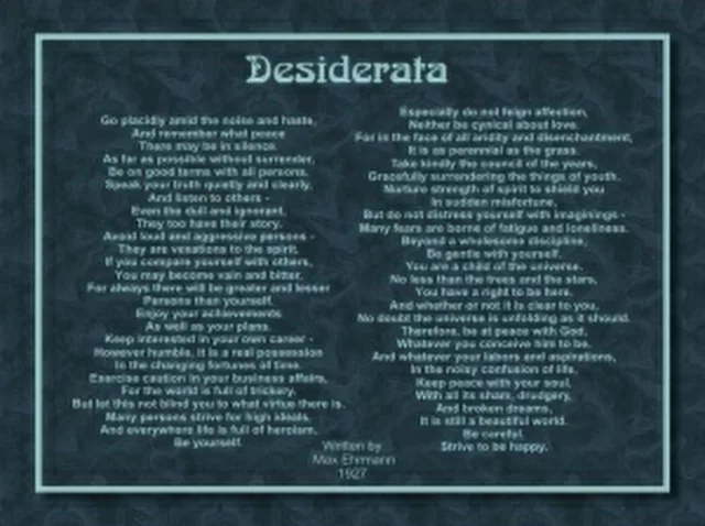 Desiderata