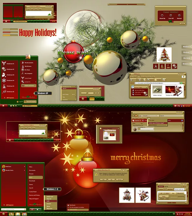 Christmas Holidays Gold Theme