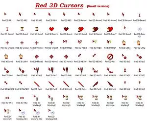 Red 3D Small Cursors