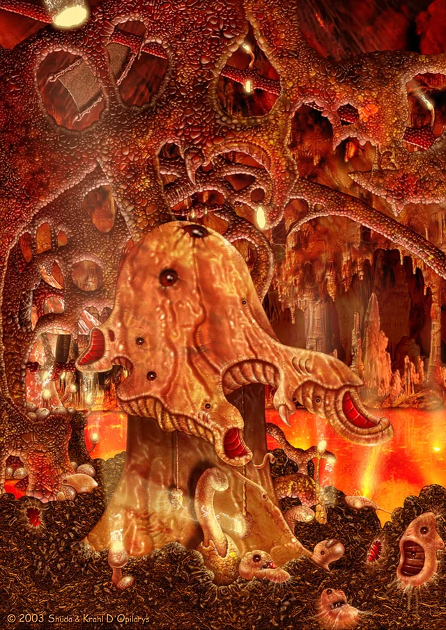 In the depths of the earth