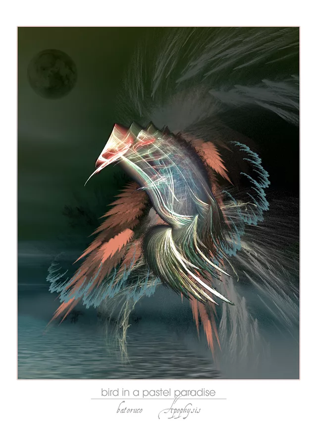 Bird in a Pastel Paradise Night