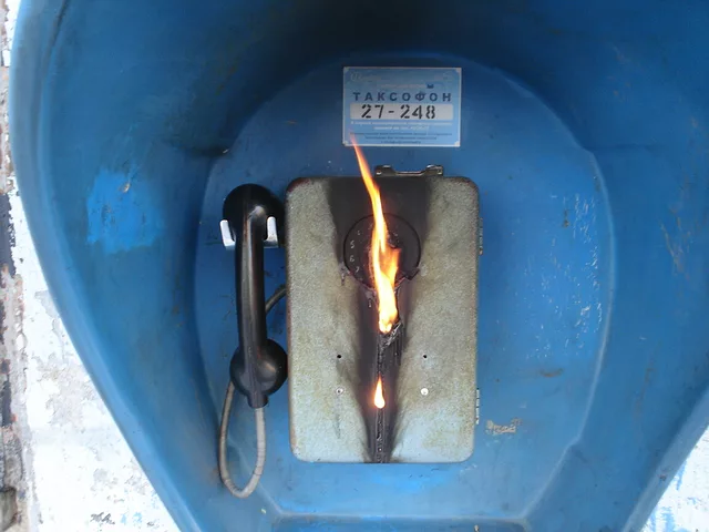 Burning phone
