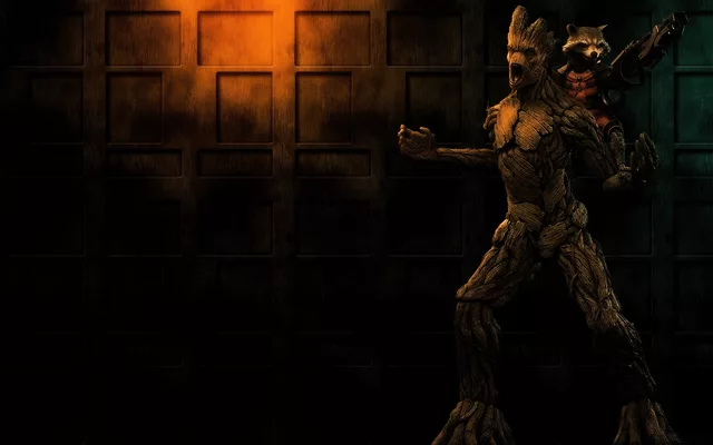 Rocket and Groot_wallpak