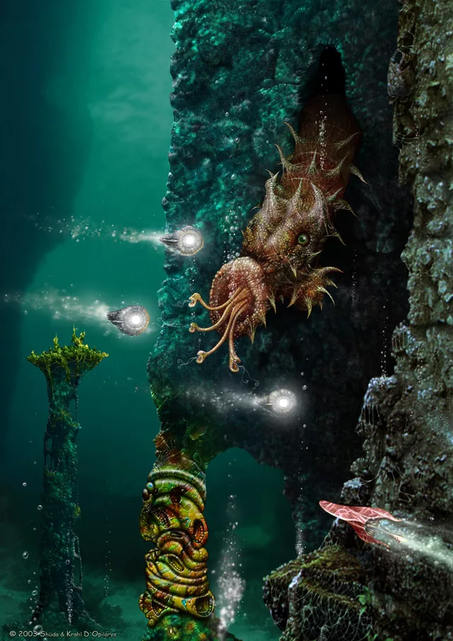 In the depths of the ocean