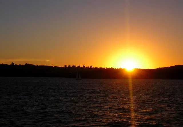 sailing in the sunset