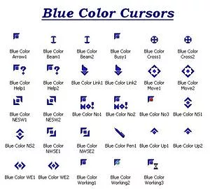 Blue Color Cursors
