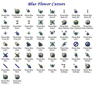 Blue Flower Cursors