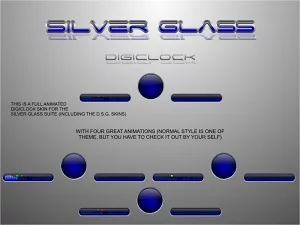 Silver Glass Digiclock