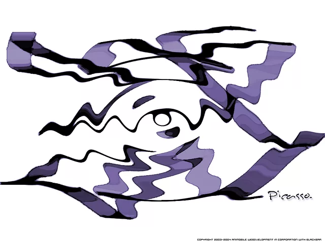 Purple Picasso In Motion_