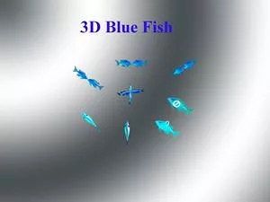 3D Blue Fish