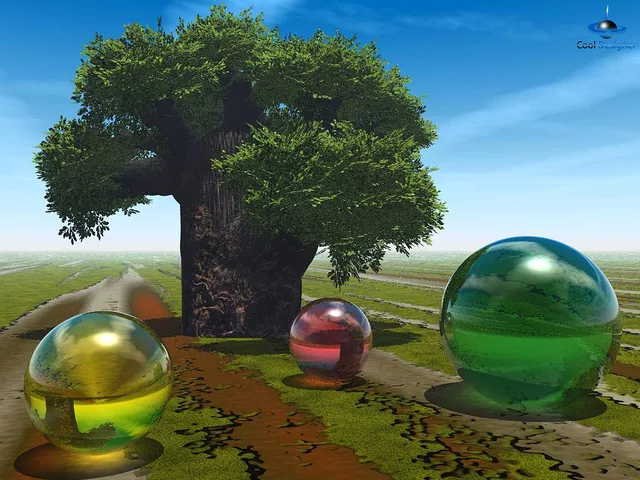 3 OBJECTS AND BIG TREE